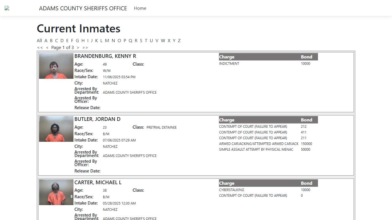 Inmates - ISOMS Portal